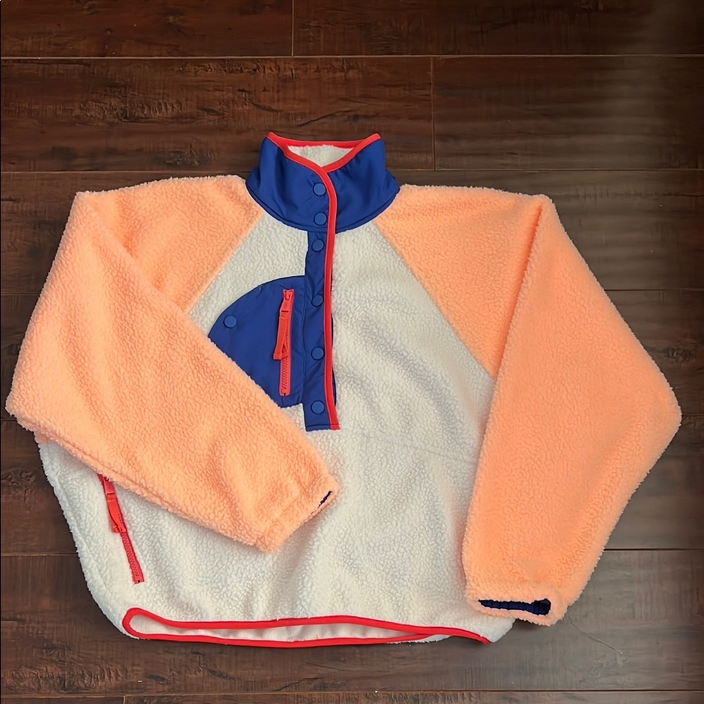 Free People Movement NWOT hit the slopes colorblock pullover